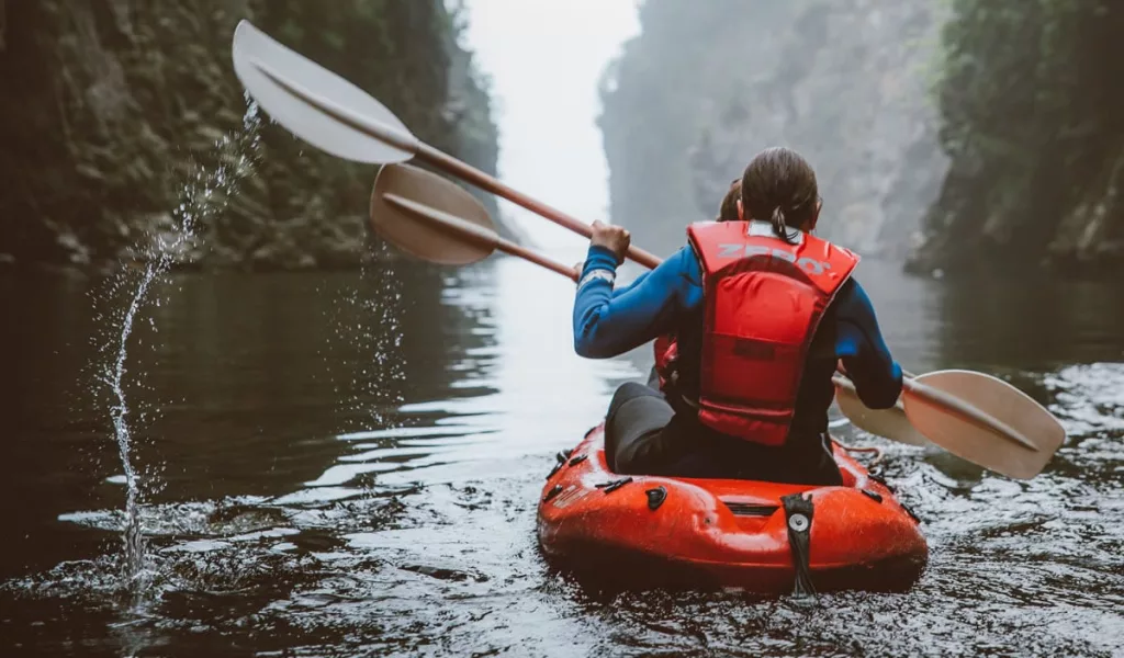 paddling adventure through a gorge